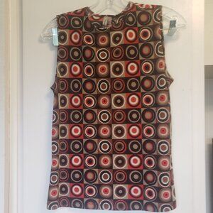 Susan Larwence Red and Brown Sleeveless top Size PL